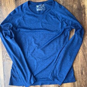 Figs Women's Deep Blue Long Sleeve Tee